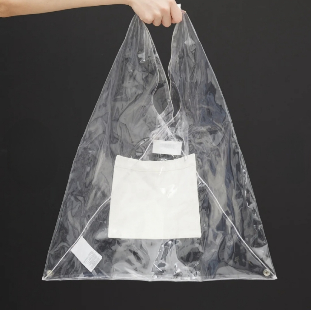 MM6 Maison Martin Margiela Clear PVC Tote with White Inner Pouch - Picture 4 of 16